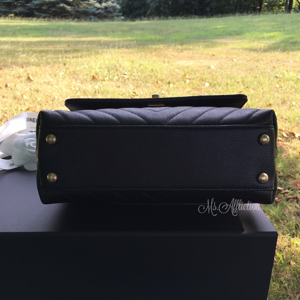 CHANEL Authentic CC Coco Handle Caviar Flap Bag - Picture 3 of 8